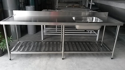 Mesa de aço inox para cozinha industrial